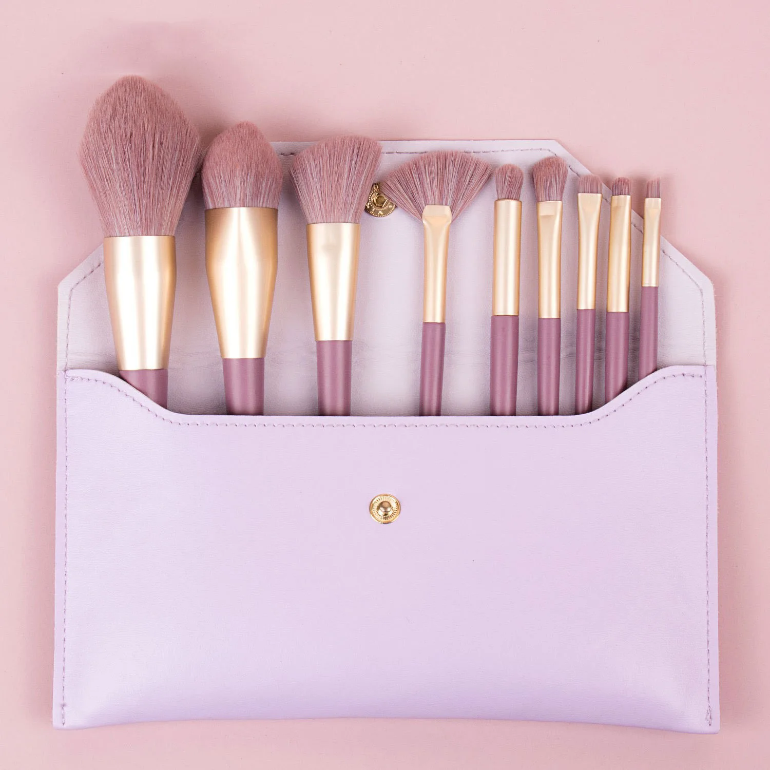 9 Purple Makeup Brushes Set Soft Hair Eye Shadow Brush Powder Brush Full Set Makeup Brush