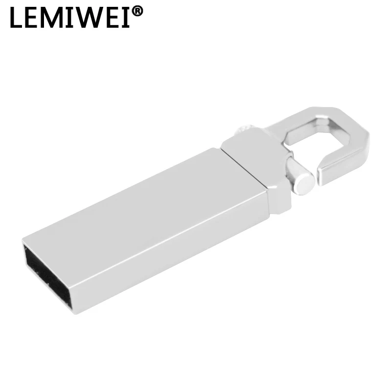 Lemiwei USB Flash Drive logam, Stik USB kecepatan tinggi USB 2.0 2GB 4GB 8GB 16GB 32GB 64GB untuk PC