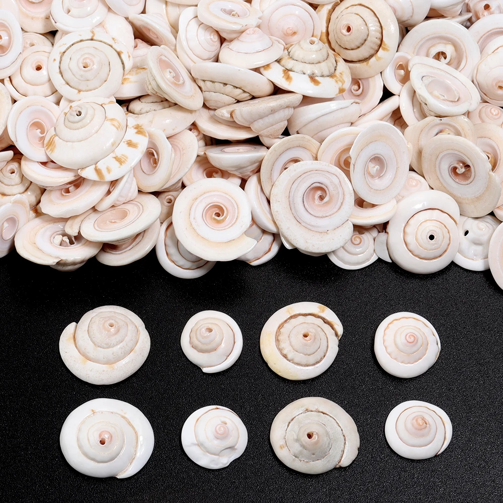 40g Perforated Snail Tail Shell Beads Natural Shell Loose Spacers Beads Necklace Bracelet Pendant Diy Jewelry Making Accessories