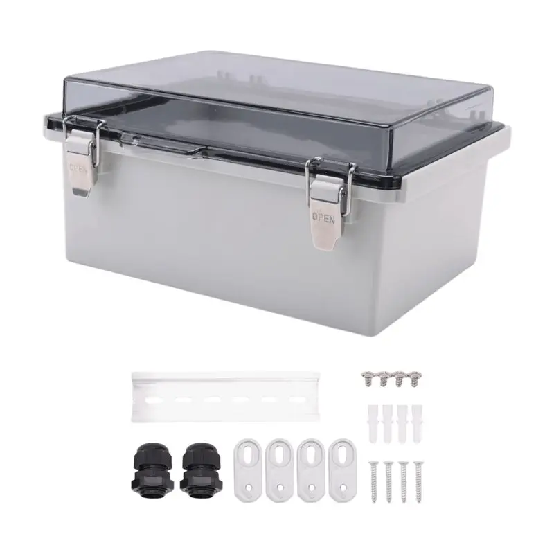 AC88-Outdoor Wifi Enclosure Weatherproof Locking Outdoor Wifi Box Waterproof Switch Router Enclosure Box 8.7X6.7X4.3Inch