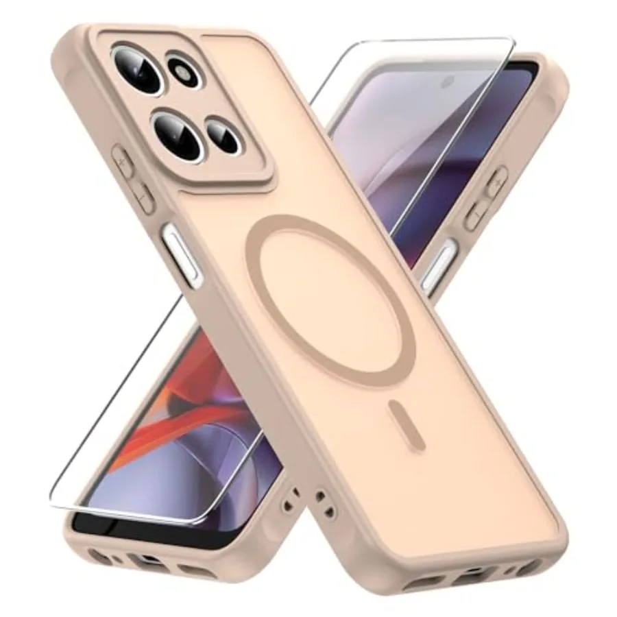

for Moto G 2026/2025/Moto G Play 2026 Case:[Fit for Magsafe] [Full Body Shockproof Protection and Wireless Charging] Hard Trans