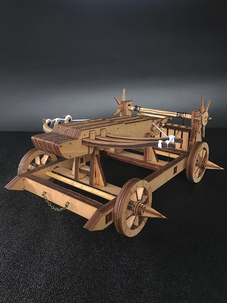 Ancient Chinese Three Kingdoms chariot Zhuge Liang chariot model wood handmade DIY ornaments