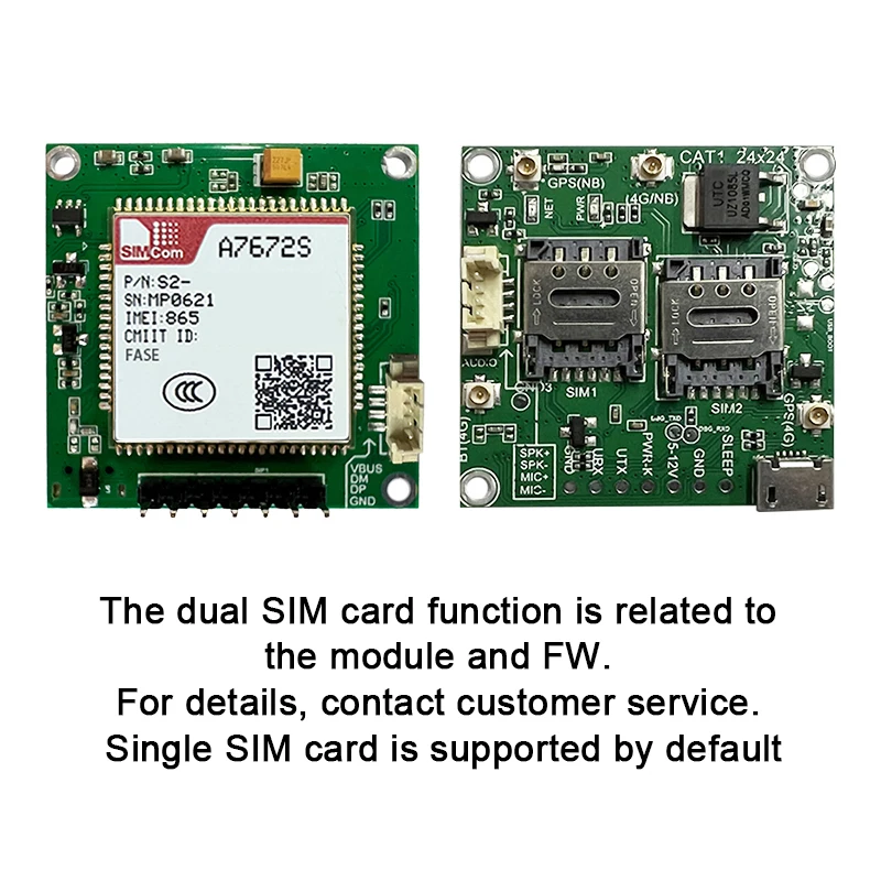 SIMCOM A7672S Development Board LTE CAT1+4G+2G+Voice+GNSS A7672S-LASE A7672S-FASE