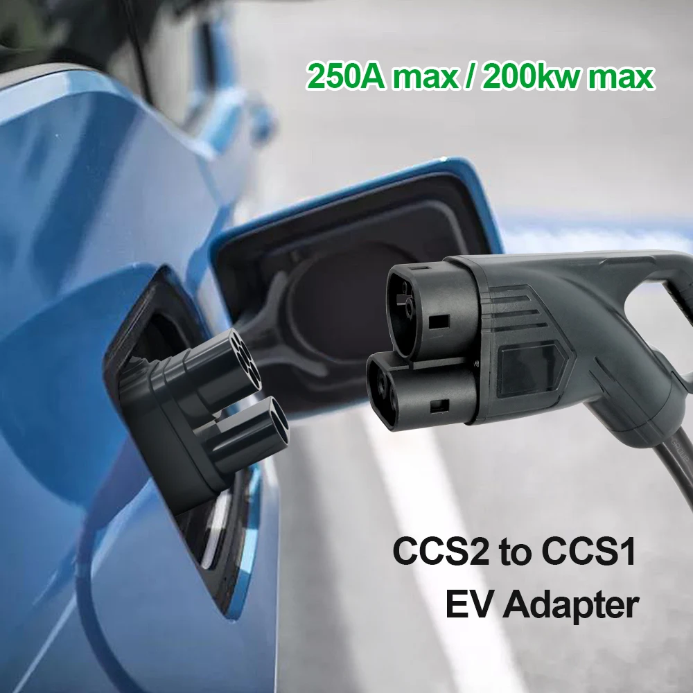 ISIGMA ccs2 to ccs1 Adapter From CCS2 Charger to CCS1 EV CCS2 to CCS1 Electric Vehicle Charger DC Fast Ev Charging Adapter images - 6