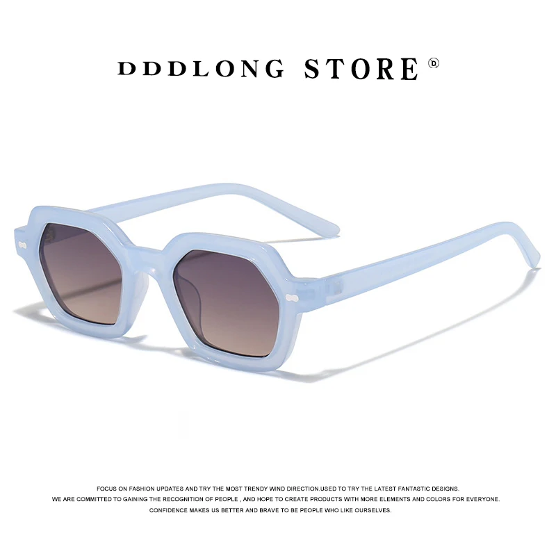 

DDDLONG Retro Fashion Square Sunglasses Women Men Sun Glasses Classic Vintage UV400 Outdoor Shades D643