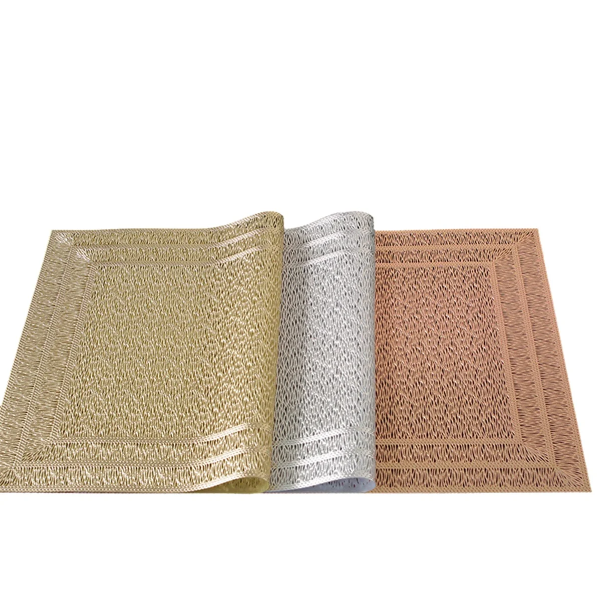6 шт. прямоугольный тканый коврик для стола, 18x12 дюймов, текстурированные устойчивые к царапинам коврики для стола из ПВХ, для домашнего декора на кухне