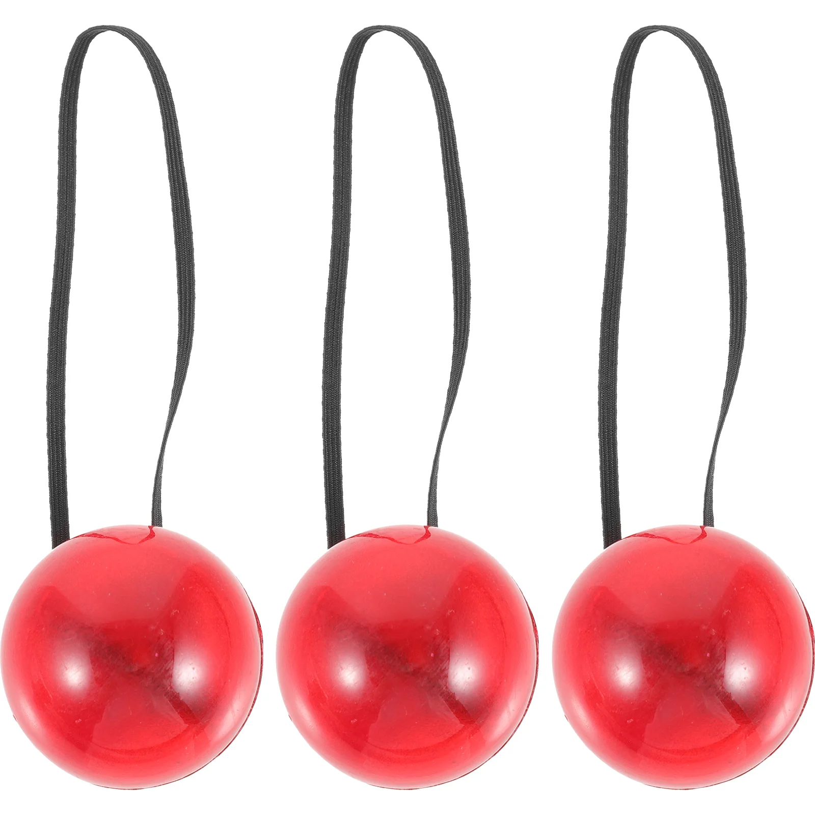 

3 Pcs Clown Nose Upholstery Trim Prop Performance Accessories Red Decor Plastic Glowing