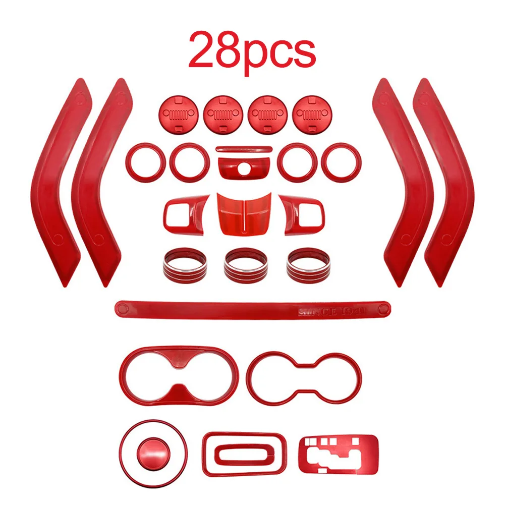 

Car Central Control Interior Decoration Accessories Kit For Jeep For WRANGLER For JK For JKU 2011-2017