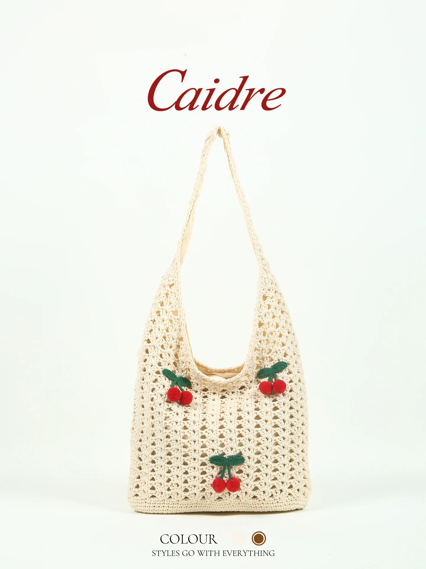 

Caidre Summer Large Capacity Handwoven Hollow out Tote Bag Women's Vacation Beach Sandbag Shoulder Bag Underarm Bag