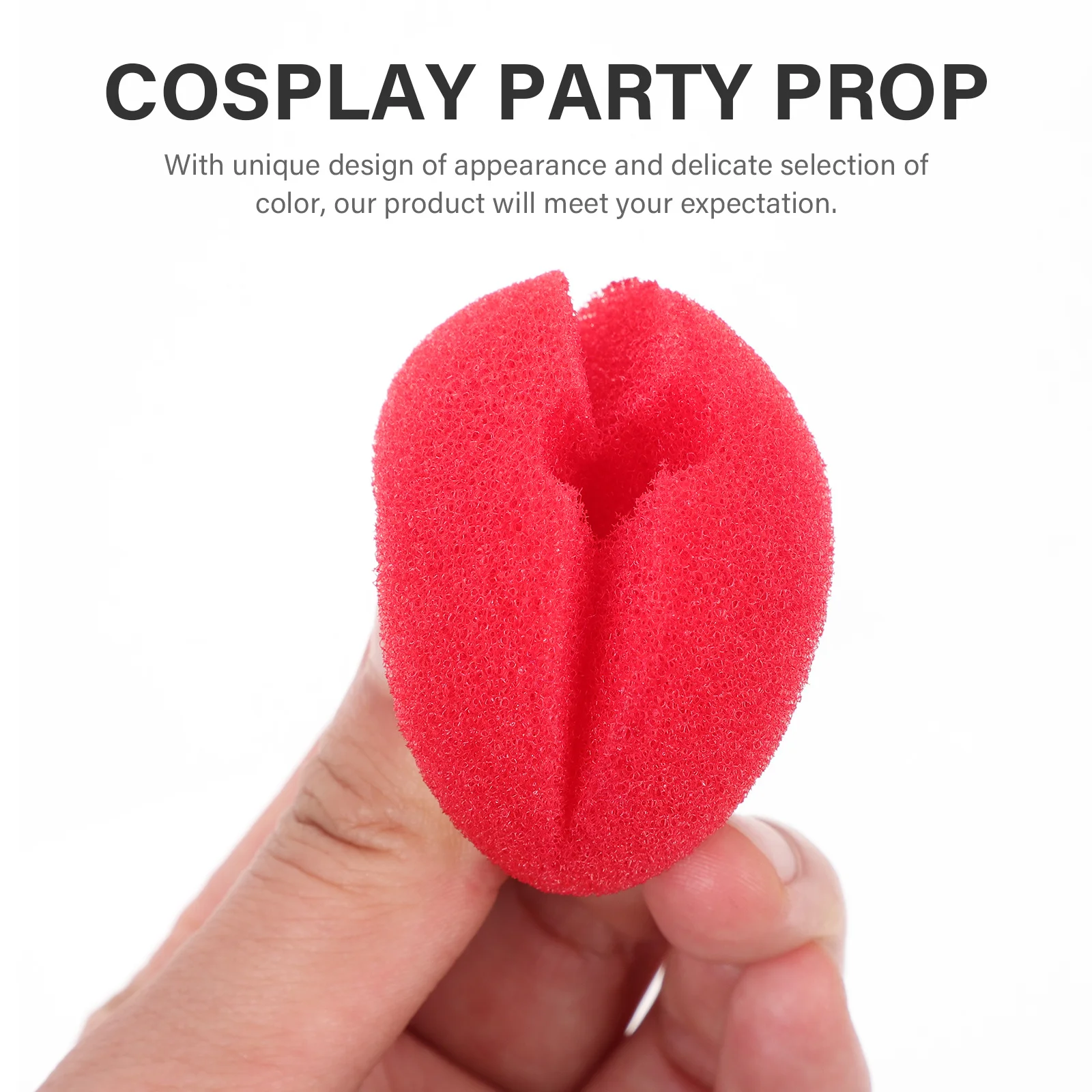 

4Pcs Decorative Red Clown Party Cosplay Props Unique Design Long Lasting Use Stage Performance Costume Balls
