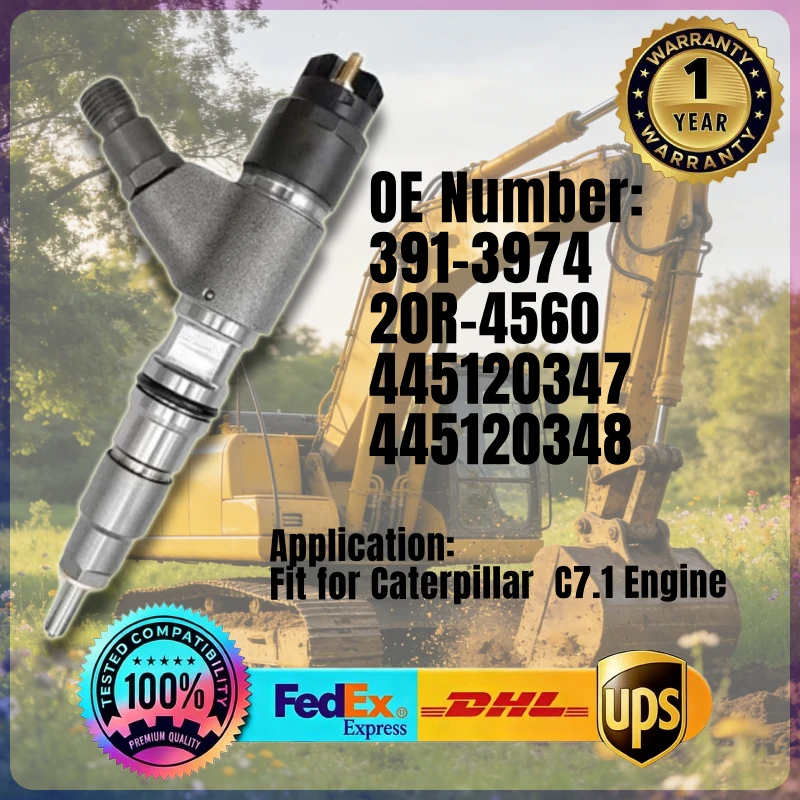 

C7.1 Engine 391-3974 20R-4560 445120347 445120348 Fuel Injector 3913974 20R4560 for Caterpillar Excavator