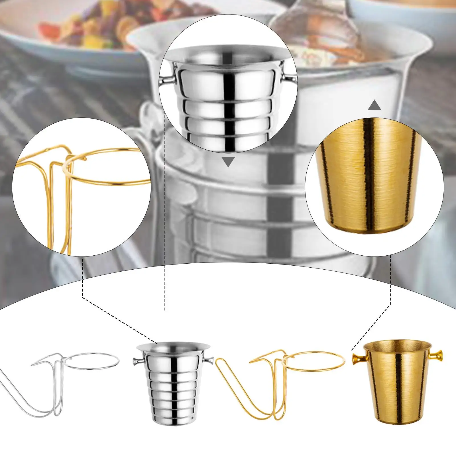 

Desktop Ice Bucket Stand Lightweight Universal Support Stable Coolers Rack Wine Bucket Rack for BBQ Outdoor Cooking