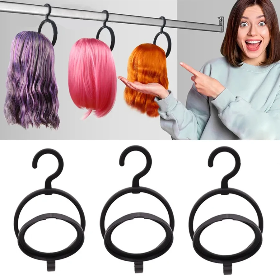 

1-6Pcs Black Plastic Wig Stands Holder for Multiple Wigs Collapsible Display Storage Rack Hanger Keep Wig Shape