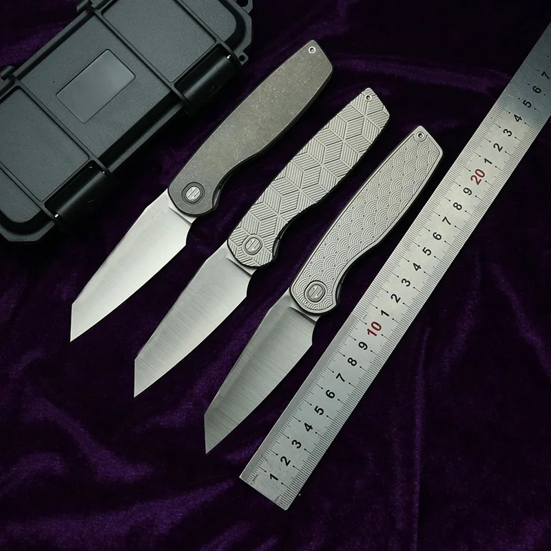 

LEMIFSHE Коричневый Cortex XL Передний флиппер Титан M390 Стальной керамический карманный подшипник EDC Инструмент Кемпинг Охота Открытый складной нож