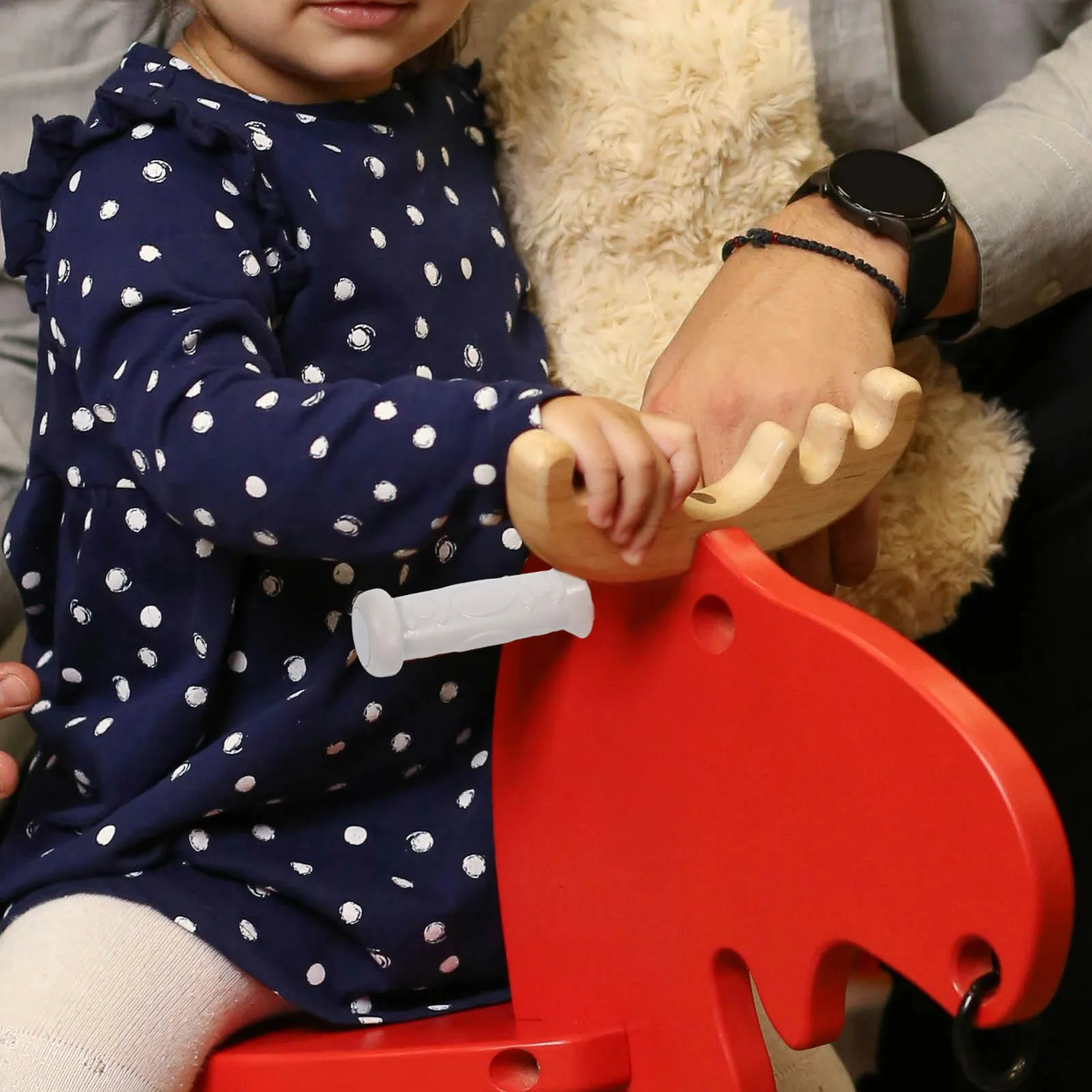 مجموعتان من مقبض حصان هزاز، مقابض بديلة بلاستيكية عالمية لملحقات الروك للأطفال الصغار، قبضة أطفال متينة #3