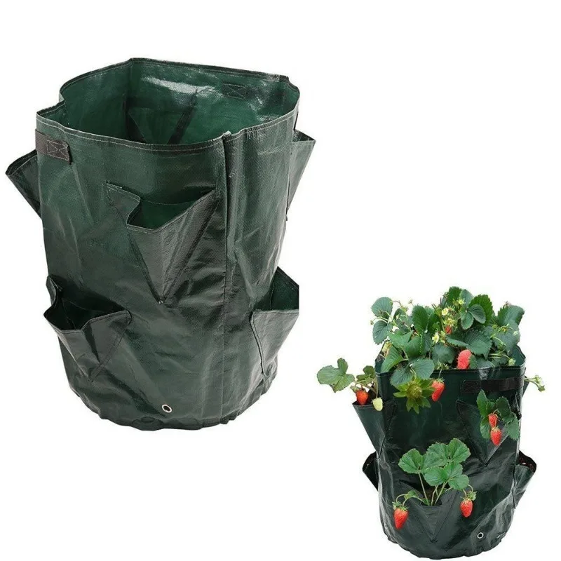 5/7/10 Gallon PE Strawberry Planter Grow Bags Potato Pot Gardening Pots Home Jardin Flower Veg Tomato Planting Tools Container gallery 4