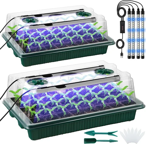 80-Cell Seed Starter Kit with Grow Lights