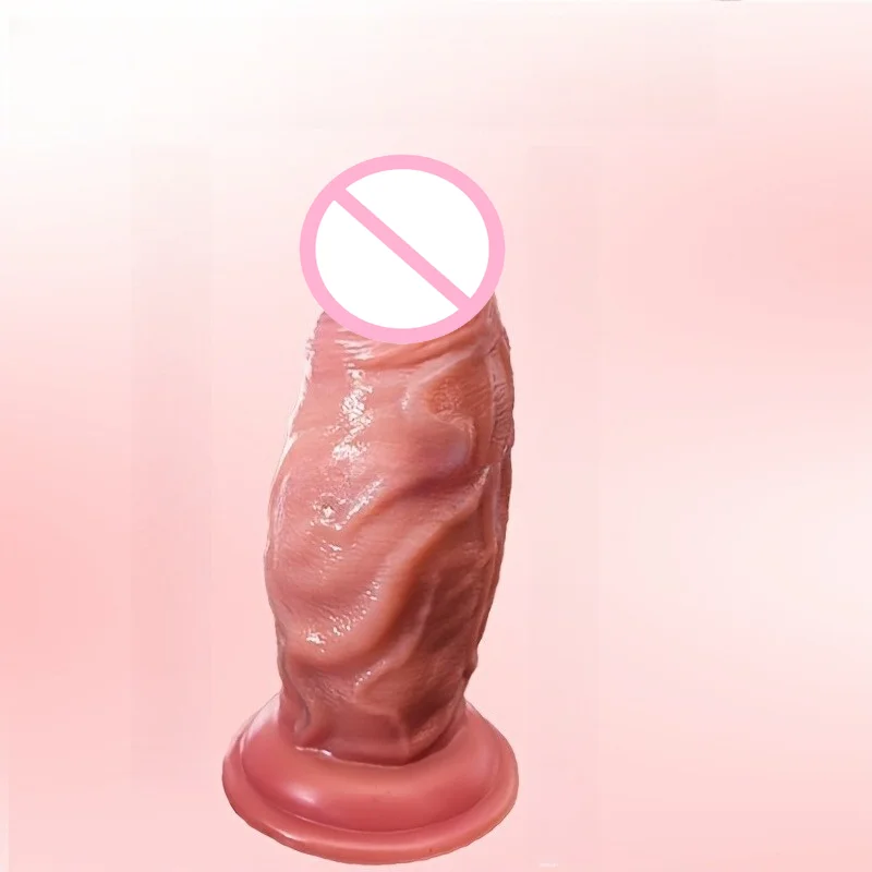 Realistic Silicone Manual Dildos with Strong Suction Cup, G-spot Lifelike Skin Anal Penis Adult Sex Toys for Men and Women 18+
