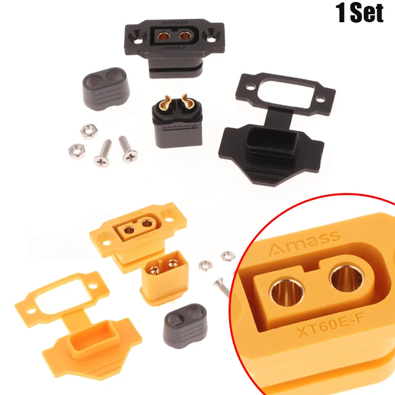 

1 комплект, черный, желтый, гнездовой разъем с крышкой, разъем XT60E-F, портативный провод, кабельный штекер для RC FPV двигателя, аксессуары ESC