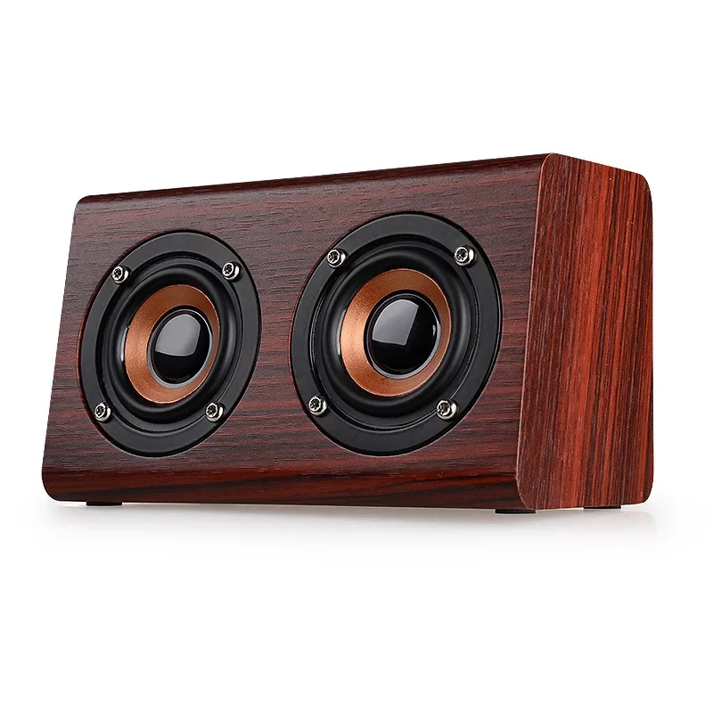 10W Big Speaker Box Wood Home Bluetooth doppi altoparlanti Subwoofer supporto Wireless TF/AUX