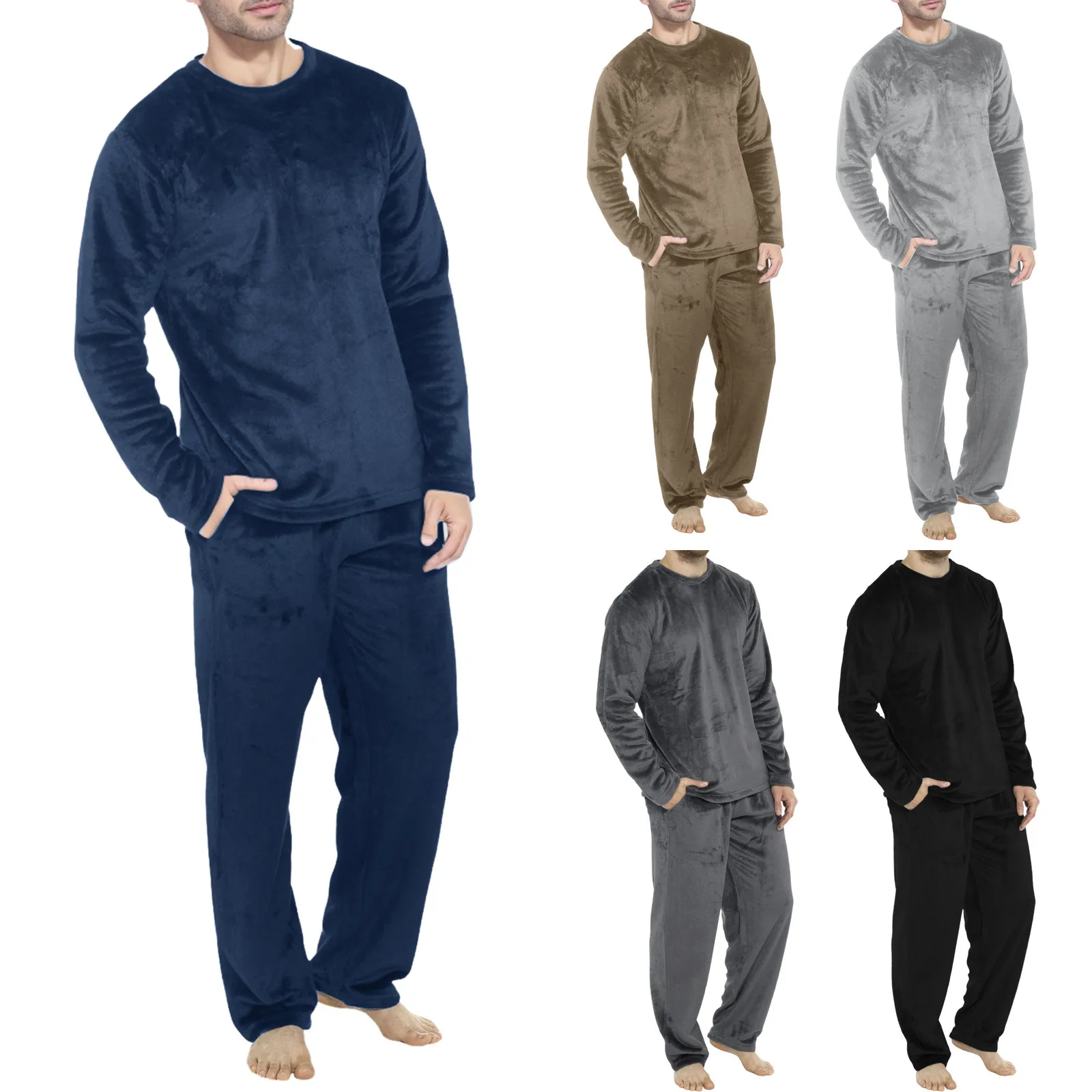 Thermal Underwear for Men Winter Soft Fleece Lined Long Set Men's Top & Bottom Set Cold Weather Ultra Soft Thermal Clothes