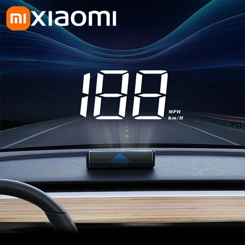Imagen 2 del producto Xiaomi-velocímetro de coche HUD, pantalla frontal, medidor de velocidad Digital, proyector de parabrisas, vehículos, camiones, accesorios electrónicos para automóviles