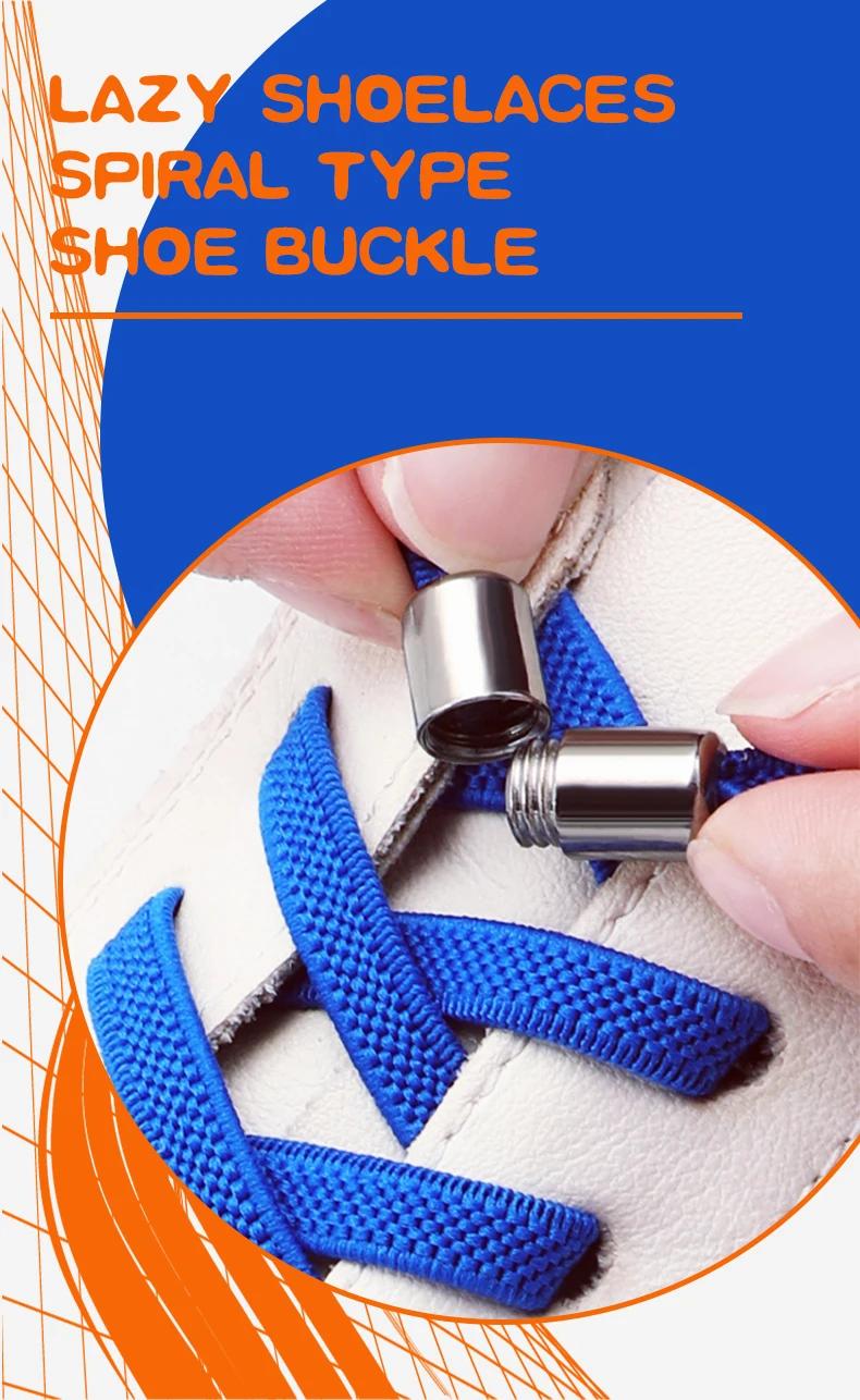 Elastische Schnürsenkel für Sneaker, Schnürsenkel ohne Binden, Schnürsenkel mit Kapselverschluss, ohne Schnürsenkel, für Kinder und Erwachsene, 0,6 cm flacher Schnürsenkel für Schuhe – Detail 1