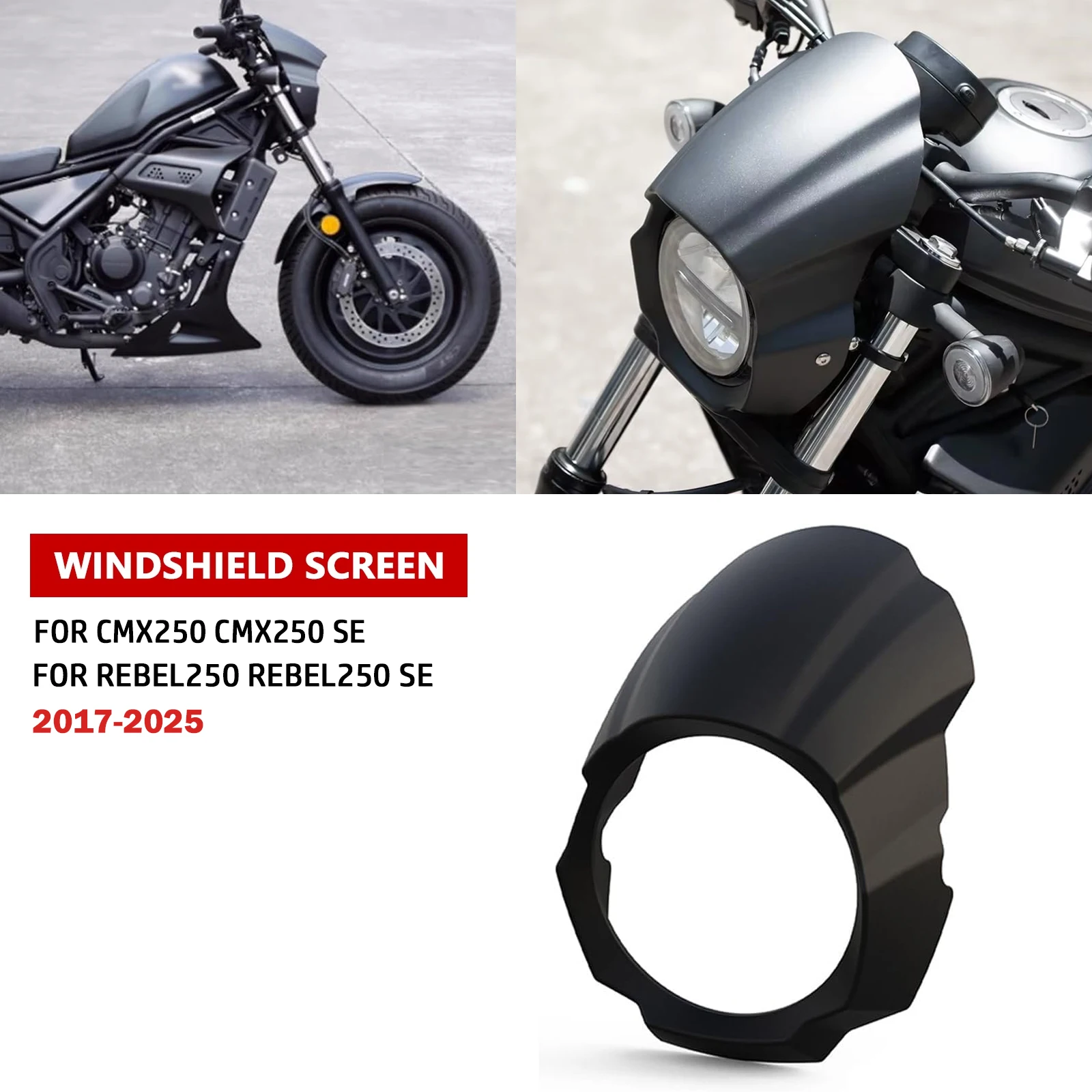 per-cmx250-se-rebel250-se-2017-2025-accessori-moto-copertura-del-faro-parabrezza-parabrezza-carenatura-testa-anteriore-parabrezza