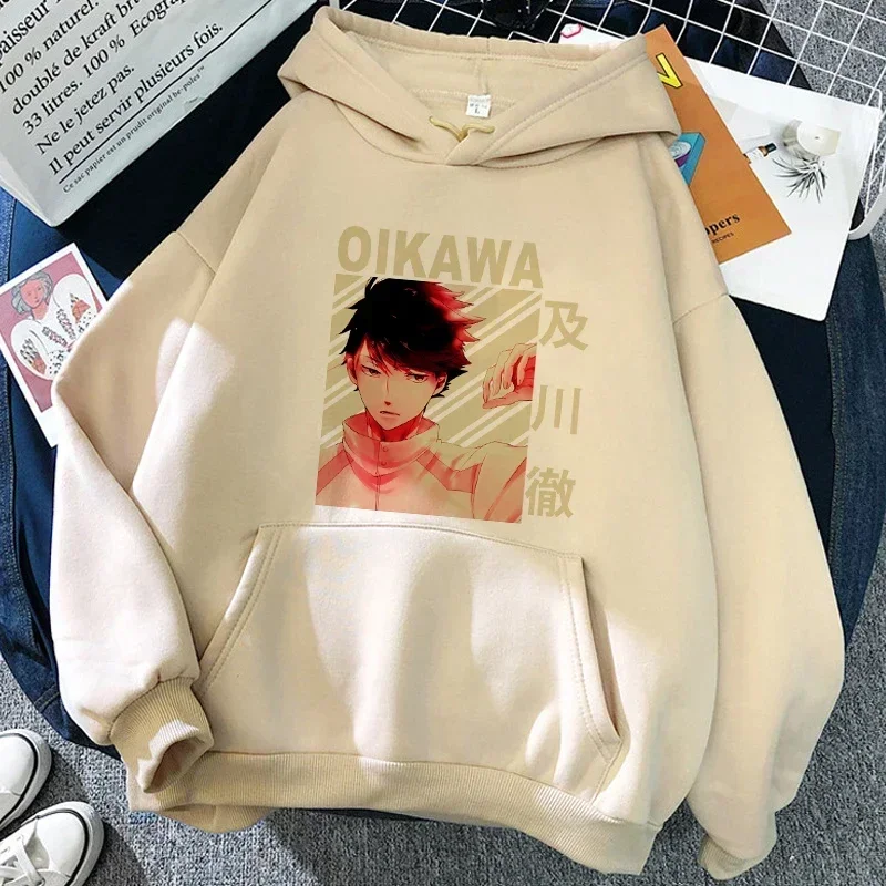 Karasuno Hoodie Volleyball Crow Anime Sport Club Vintage Streetwear Schwarzer Oversized Casual Pullover Langarm – Detail 26