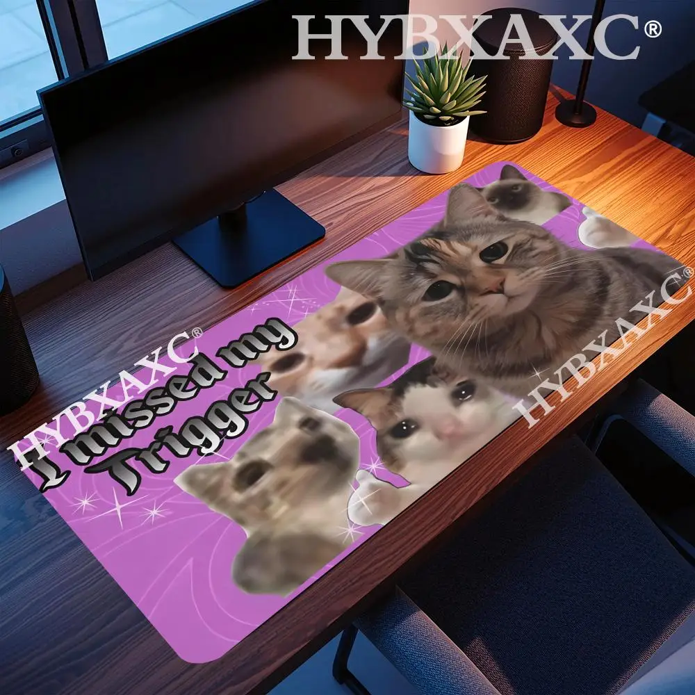 

HYBXAXC I Missed My Trigger Funny Design Mouse Pad Game Mat Large Size Computer Offices Anti-slip Playmat Party Friendly Rug