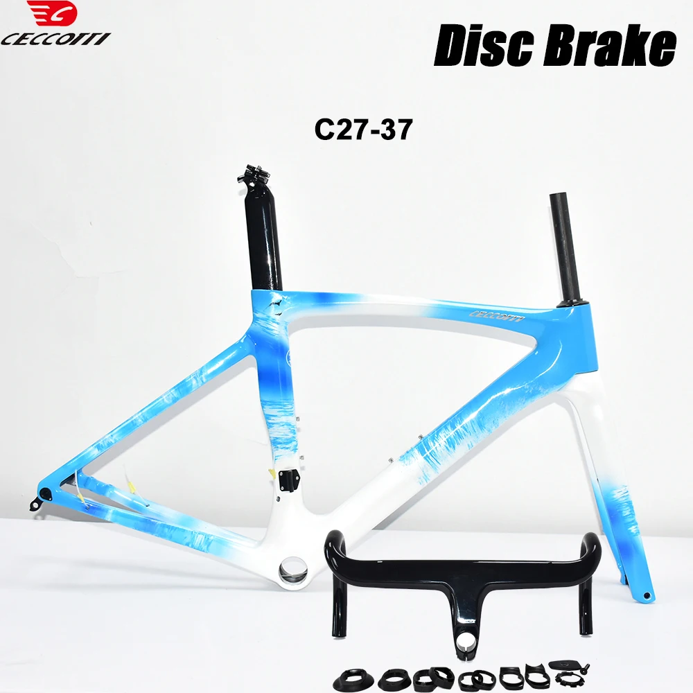 

Full Internal Cable Carbon Frame Fit 160mm Disc And 142mm Thru Axle Road Bicycle Frameset T47 Thread BB bike frame road carbon