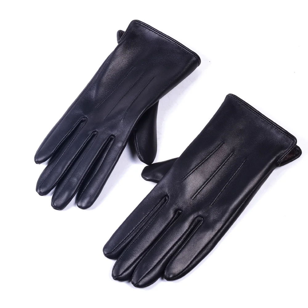 Gants courts en cuir de mouton pour femmes, 100% cuir véritable, doublure optique chaude, élégant, blanc, rose, coloré, mignon, extérieur, dames,