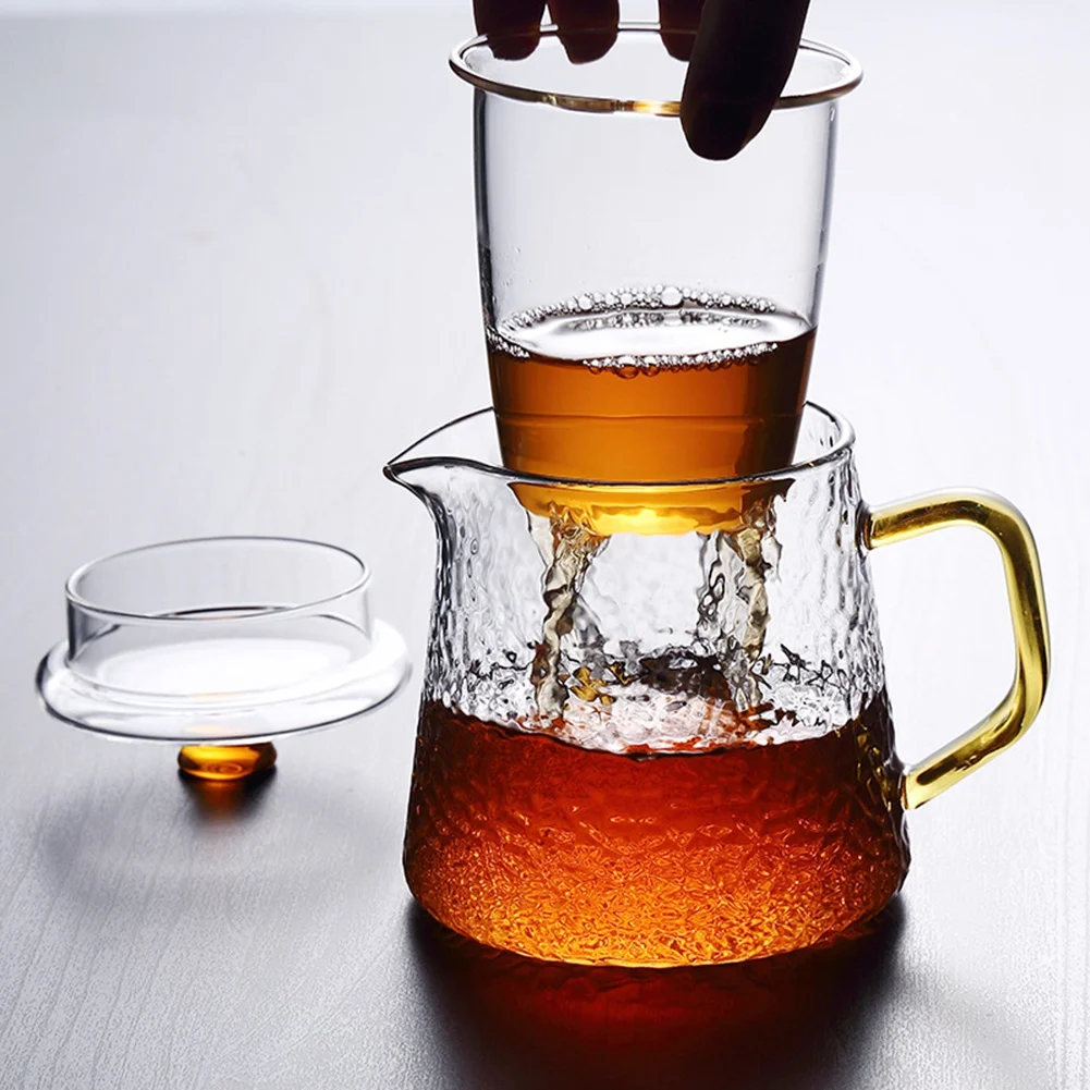 AT13 Filter Flower Teapot Tea Maker Tea Set Household High Temperature Glass Teapot 300ml