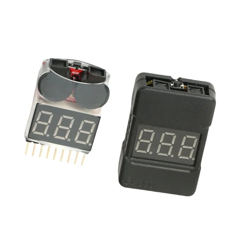 Battery Voltage Meter Tester BX100 1S-8S Combination Low Voltage Buzzer Alarm for RC Airplane Helicopter FPV Racing Drone Car