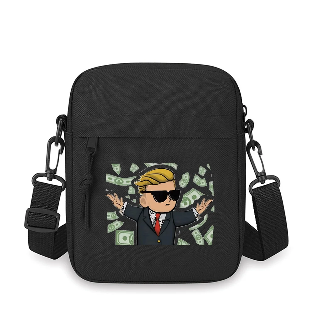 

Money fly man business sunglasses red tie Men Crossbody Bag Single Shoulder Women Cartoon Anime Film Printing Design Unisex