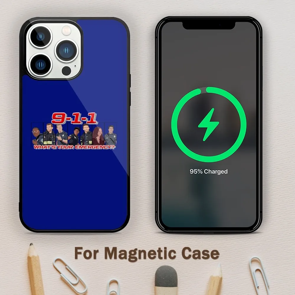 9-1-1 TV Phone Case For Magnetic Attraction iPhone 11 12 13 14 15 Mini Pro XS Max X S Plus XR Shell