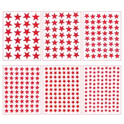 10sheets/bag Red Star Sticker Stamping Five Pointed Star Sticker Reward Sticker Teacher Praise Label
