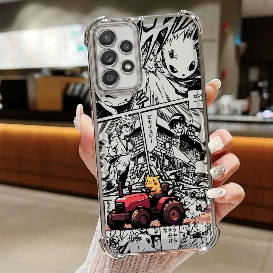 لطيف بيكاتشو لينة فوندا عودة غطاء الهاتف حقيبة لهاتف سامسونج غالاكسي A22 A12 A15 A30 A14 A25 A24 A36 A23 A35 A16 A13 #4