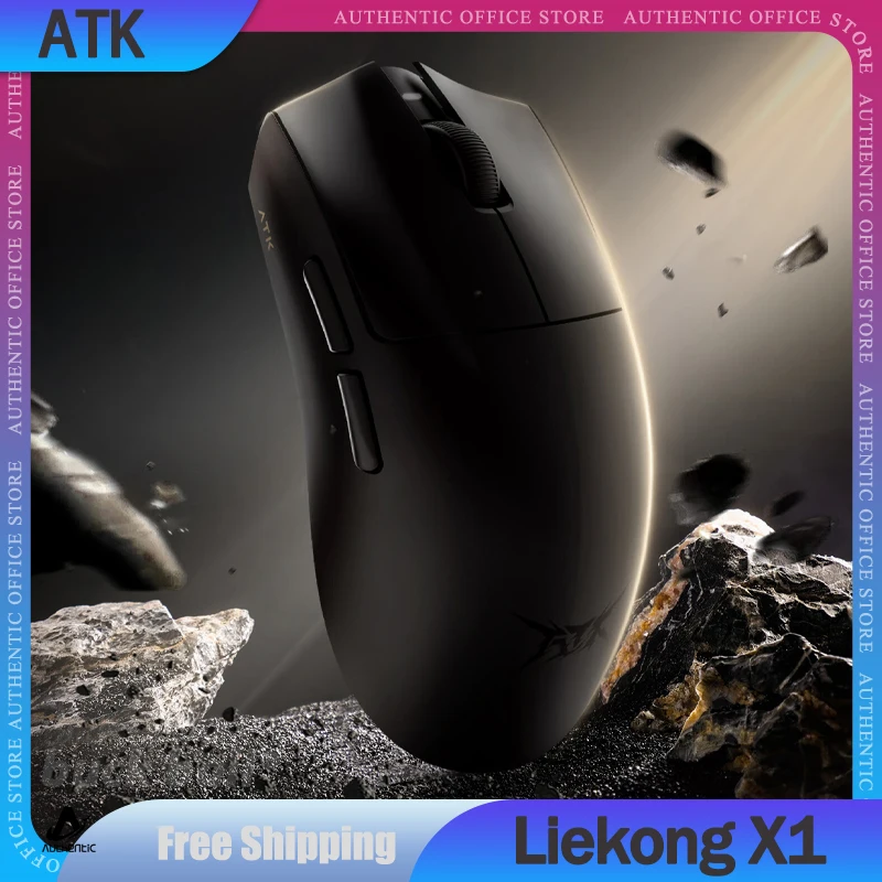 Imagem -02 - Atk Liekong x1 Pro Max Rato Leve Mouses Gamer Bluetooth sem Fio Fps Jogos Esports Novo Modo 2.4g