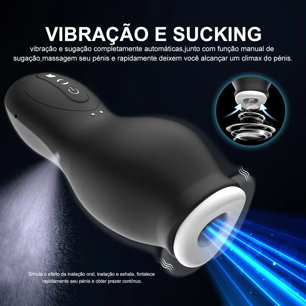 Masturbator for Men Automatic Penis Sucking Machine Male Vaginal Vibrator Oral Sex Toy for Men Masturbation Cup Blowjobs Machine