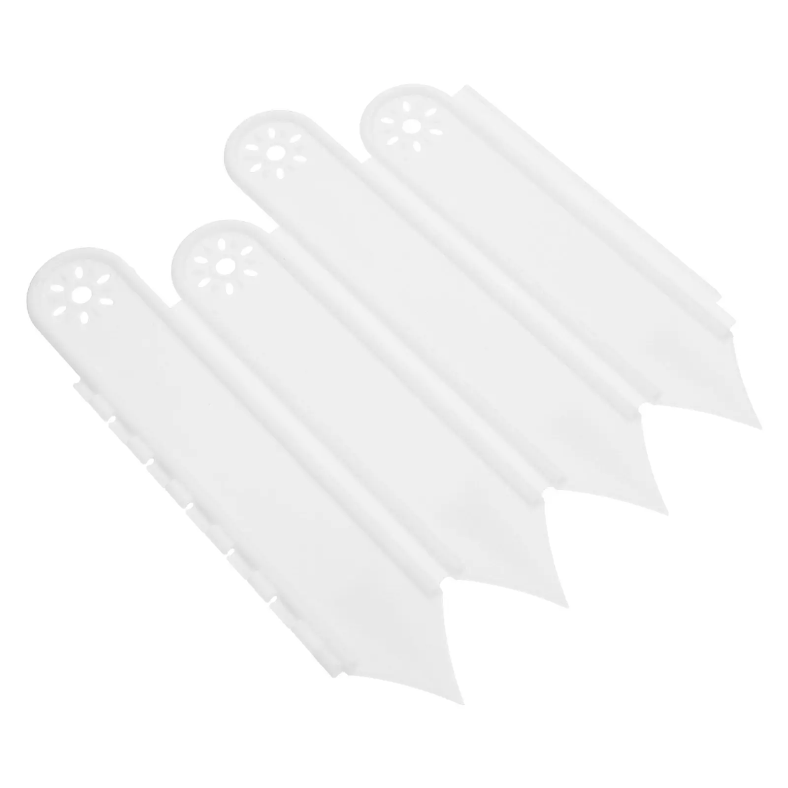 White PP Garden Fence Border 22-25Cm Height Easy Install Tool- Bed Edging Lawn Border Landscaping Edge Decorative