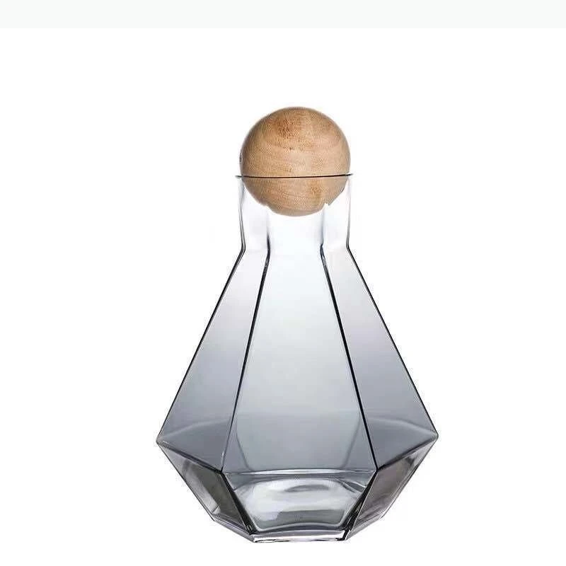 Tazas de vidrio simples, botella de agua, té, café, leche, fruta, botellas de té, artículos para beber para el hogar, juego blanco frío, accesorios para el hogar