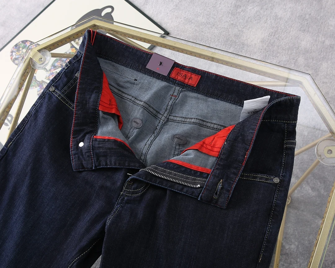 BILLIONAIRE BLSK CPRT Jeans tipis pria katun 2025 kasual musim semi musim panas baru bordir nyaman mode ukuran besar 30-40 celana