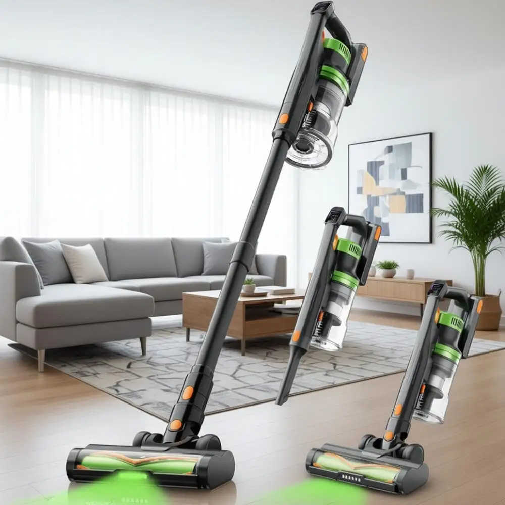 

50KPa 600W 65Mins Vacuum Cleaner, Anti-Stick with Scented Tablet, Upgraded Dust Emptying Cup, Pet Hair/Carpet/Floor