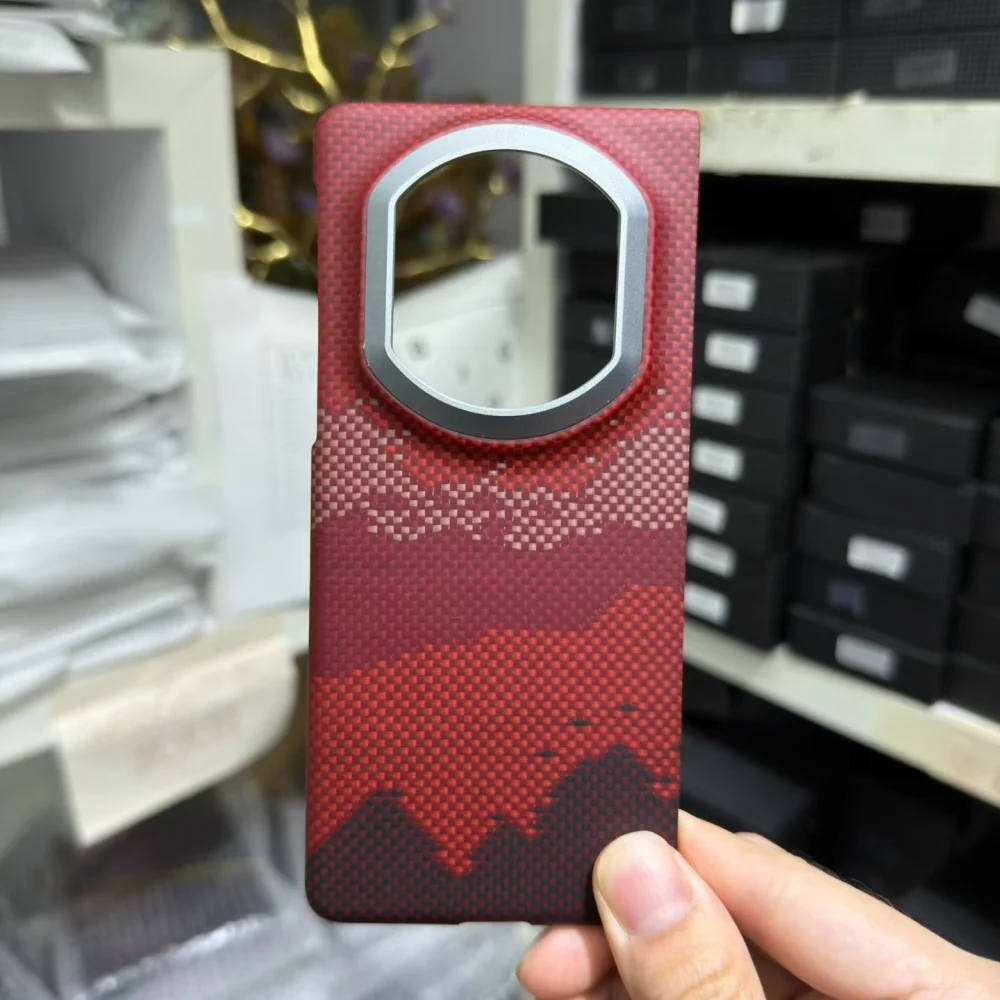 Genuine Aramid Carbon Fiber Slim Case For Huawei Mate X7 Magnetic Armor Back Cover