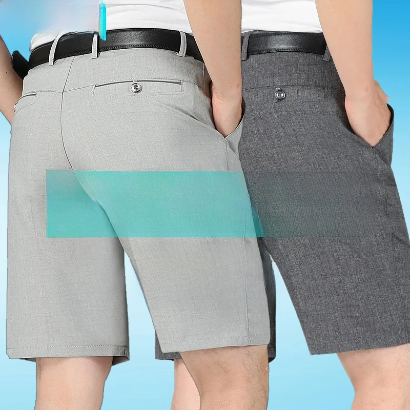 

Шикарные летние тонкие шелковые брюки Paul в пять четвертей, свободные повседневные брюки с прямыми штанинами для среднего и ли, повседневные деловые брюки