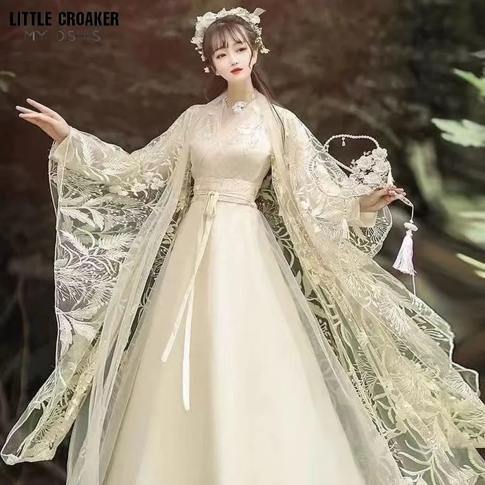 

Traditional Chinese Clothing Women Hanfu Fairy Dress Ancient Chinese Stage Costume Princess National Folk Dance Festival Outfit