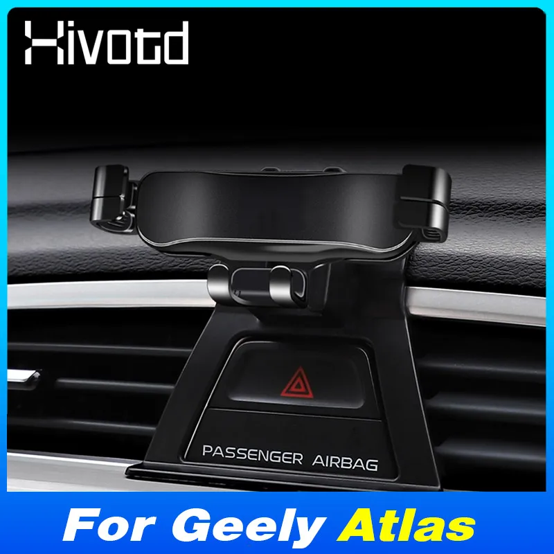 

Simply Car Cellphone Holder Car Cell Stand ABS Material Air Outlet Auto Interior Stylings Decoration For Geely Atlas 2016-2019