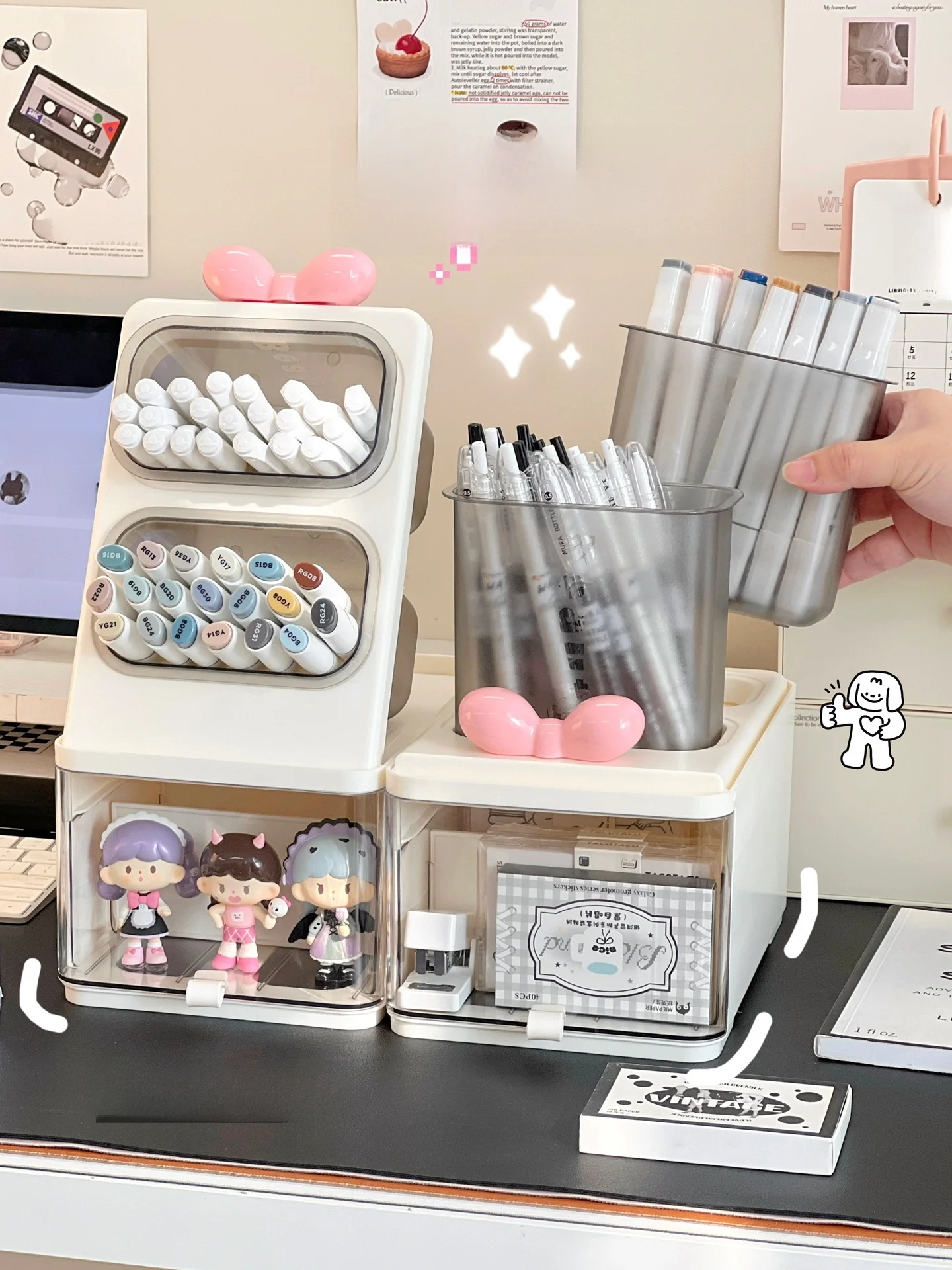 

Large Capaci Creative Slant Insert Pen Holder Multi id Der Sle Storage Box Marker Pencil Desk Organizer Office Supplies