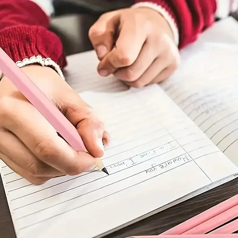 30/20/10 قطعة قلم رصاص خشبي وردي مع ممحاة، قلم رصاص Hb للمدرسة، الفن، المكتب، الرسم، الرسم، التعلم